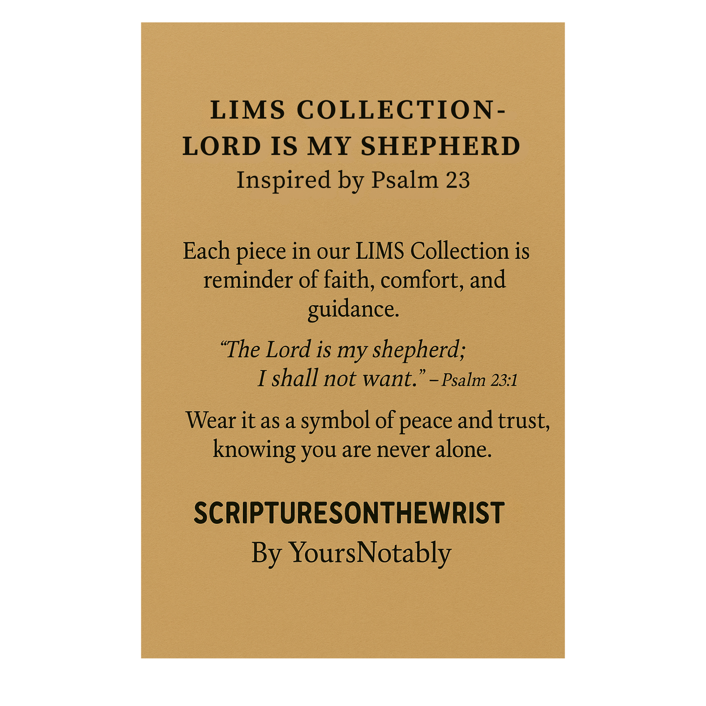 LIMS Bottle Cap Necklace – Lord Is My Shepherd | ScripturesOnTheWrist by YoursNotably