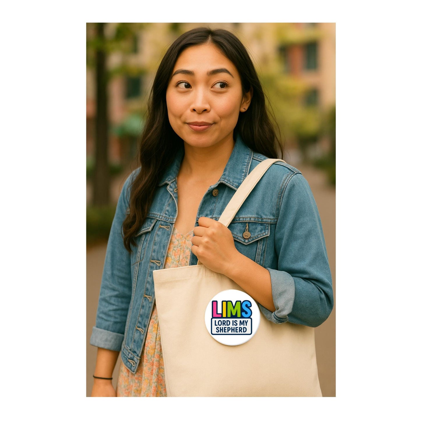 LIMS  Lord Is My Shepherd Pinback Button – Faith-Inspired Encouragement Gift, 3 Inches